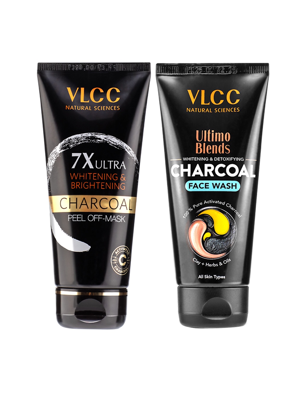 

VLCC Ultimo Blends Charcoal Face Wash 100ml & Deep Cleans Charcoal Peel Off Mask 100g, Black