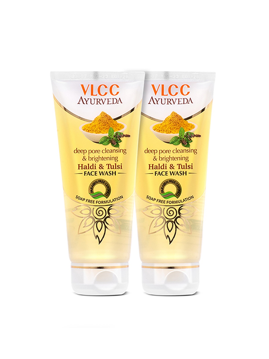 

VLCC Set of 2 Deep Pore Cleansing & Brightening Haldi & Tulsi Face Wash - 100 ml Each, Beige