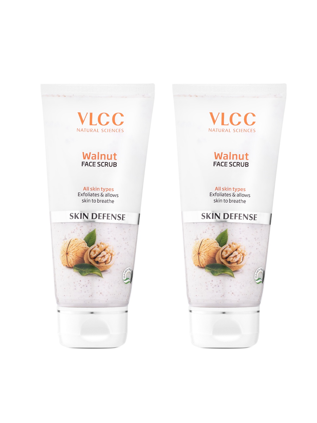 

VLCC Set of 2 Skin Defense Walnut Face Scrub - 80g each, White