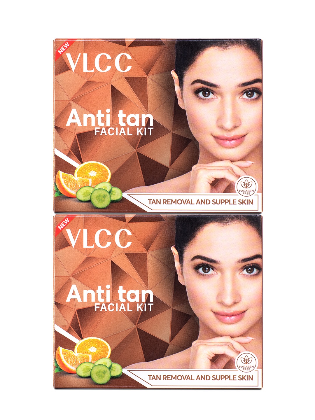 

VLCC Set of 2 Anti-Tan Single Facial Kit, Orange