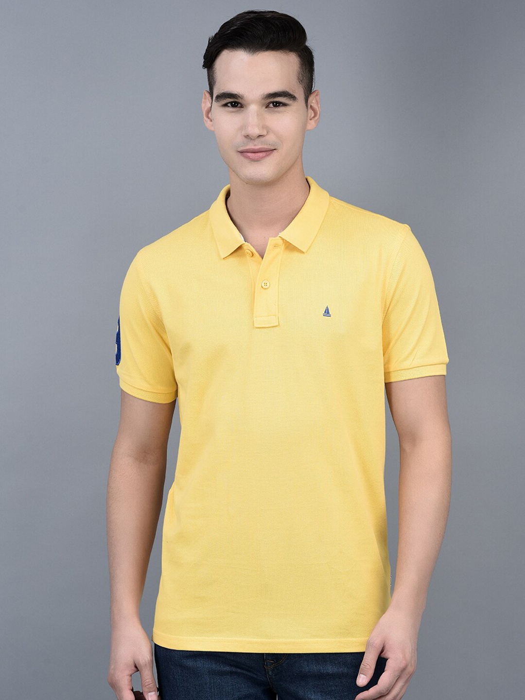 

CANOE Polo Collar Pure Cotton T-shirt, Yellow