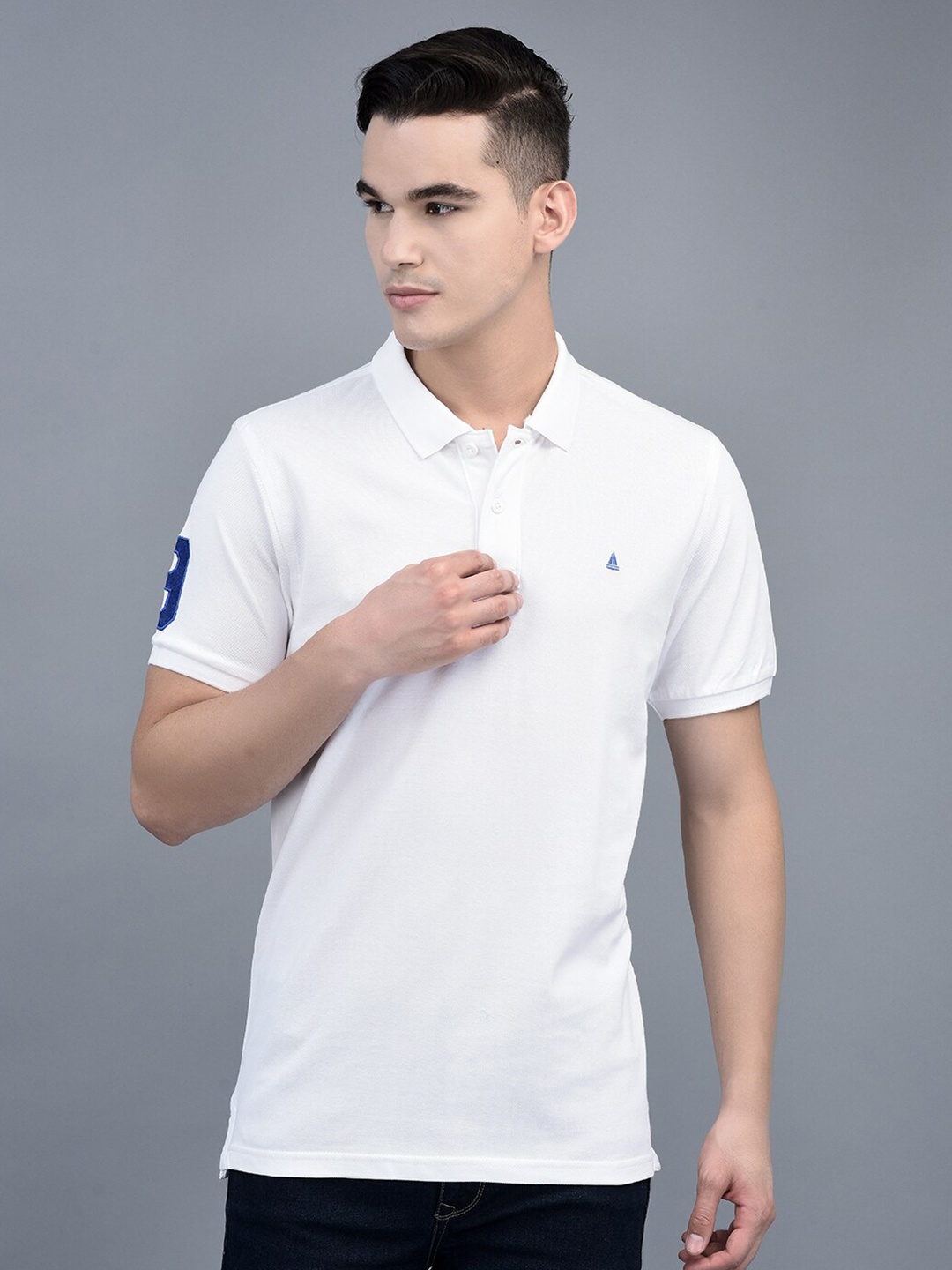 

CANOE Polo Collar Pure Cotton T-shirt, White
