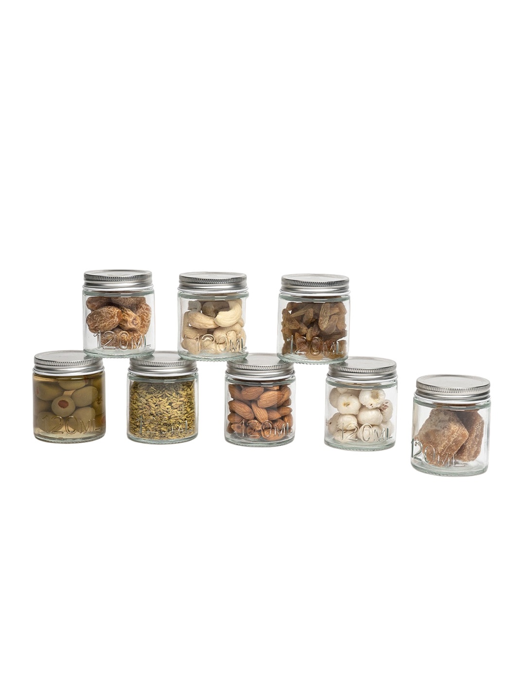 

Anko 8-Pcs Transparent Preserving Jars - 120 ML Each
