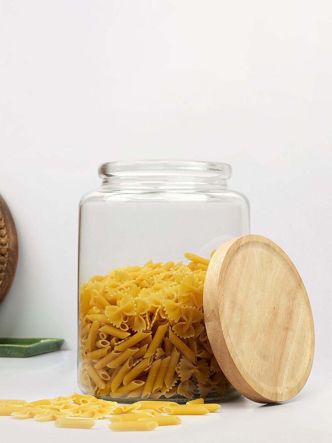

Anko Transparent Glass Jar With Wooden Lid - 4 L