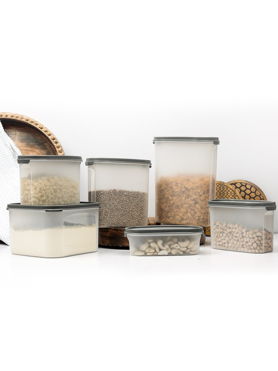

Anko Set Of 6 White Polypropylene Kitchen Food Container