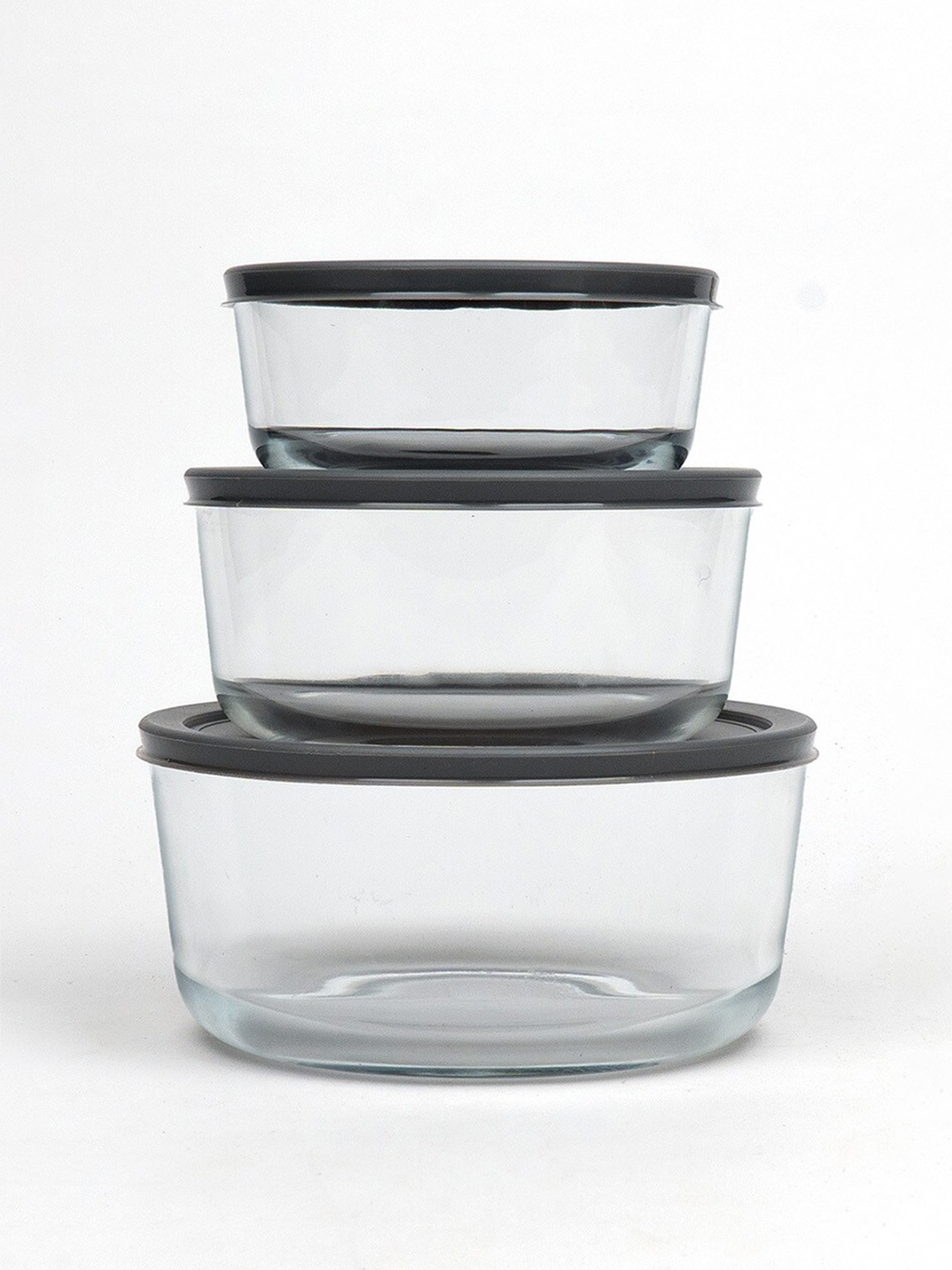 

Anko Transparent 3 Pieces Round Glass Ovenware