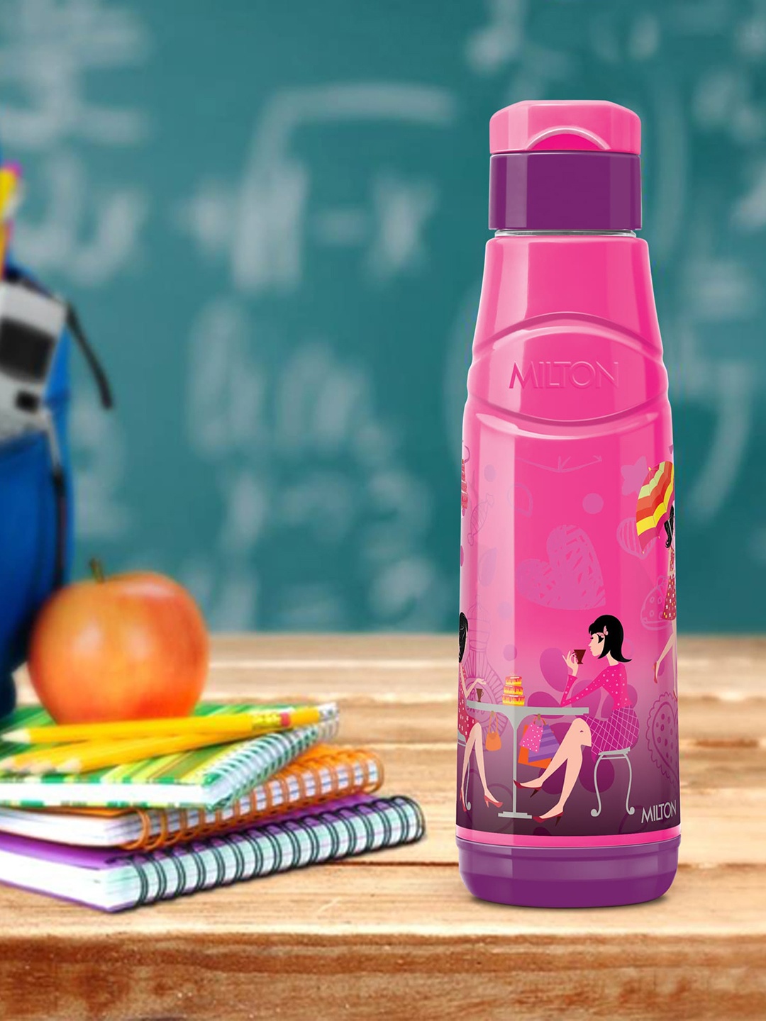 

Milton Kool Fun 600 Kids Pink Printed Insulated Leak Proof Water Bottle 510 ml