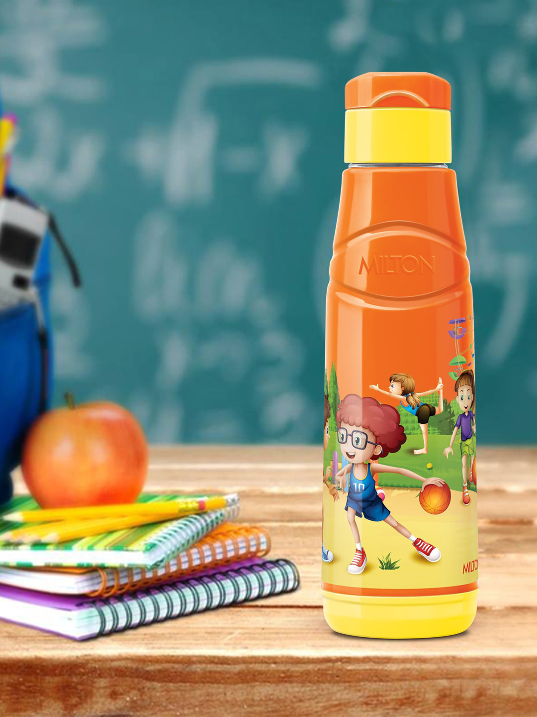 

Milton Kids Kool Fun 600 Orange-Colored Printed Insulated Leak Proof Water Bottle 510 ml