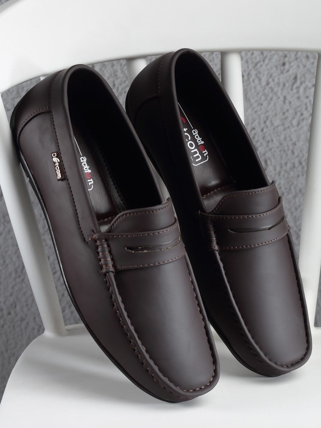 

Action Men Dotcom DRIVE-62 Lightweight Comfort Insole Penny Loafers, Brown