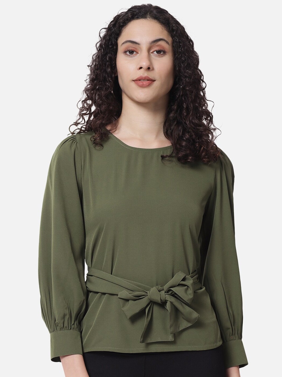 

BAESD Cuffed Sleeves Reguar Top, Olive