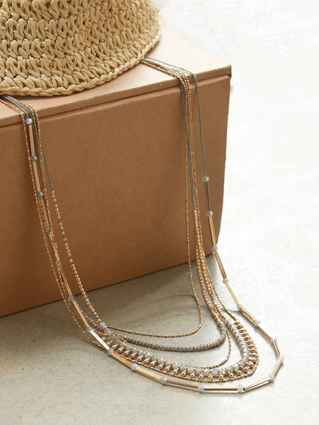

Ayesha Gold-Plated Layered Necklace