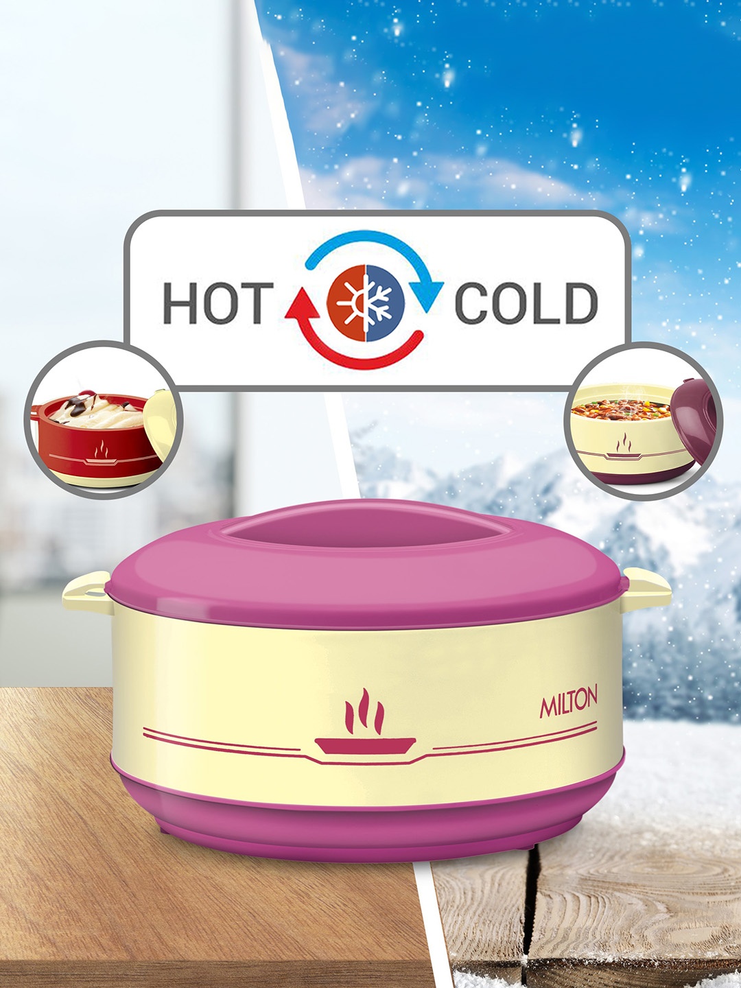 

Milton Buffet 820 Pink Double Walled Inner Steel PU Insulated Casserole 780 ml