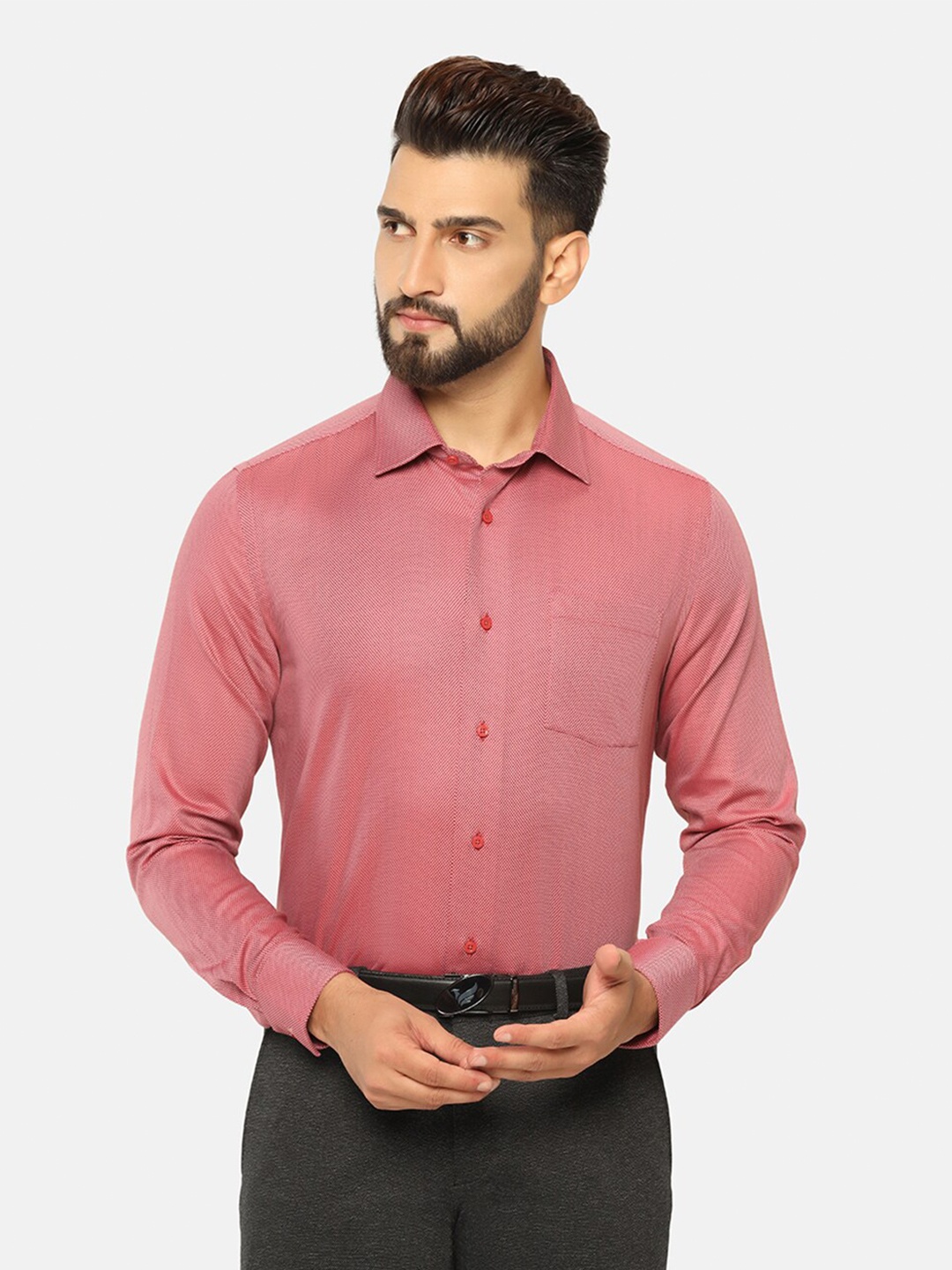 

Blackberrys India Slim Fit Pure Cotton Formal Shirt, Pink
