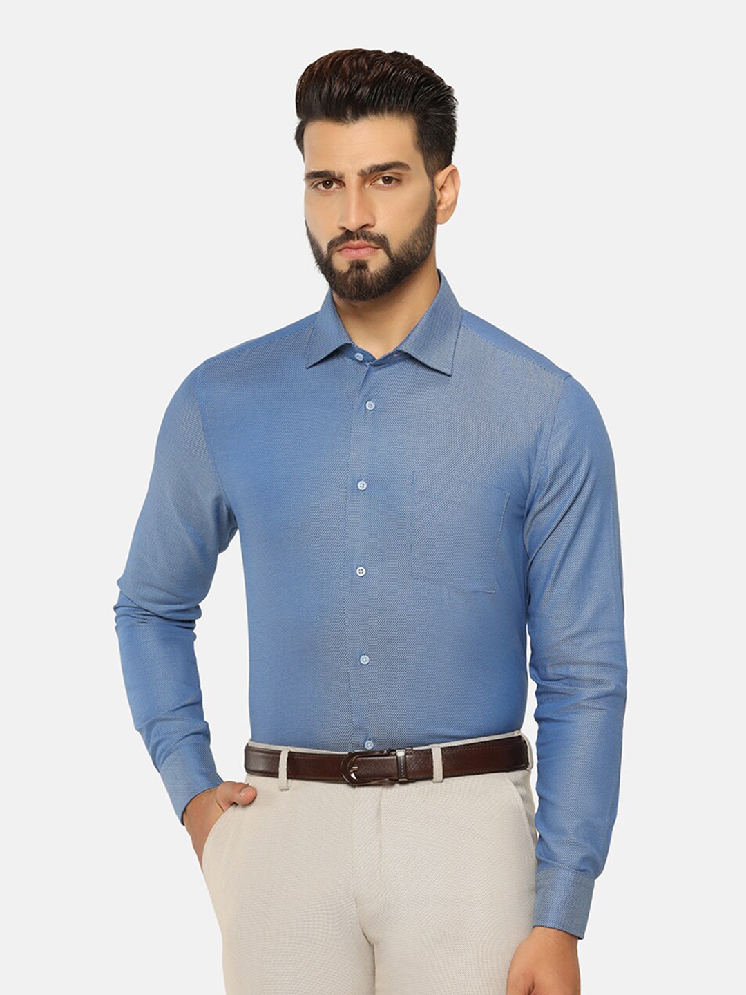 

Blackberrys India Slim Fit Formal Shirt, Blue