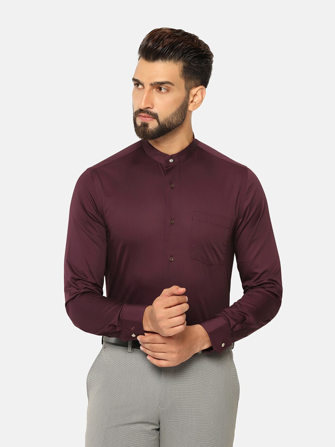 

Blackberrys Indian Slim Fit Cotton Formal Shirt, Purple