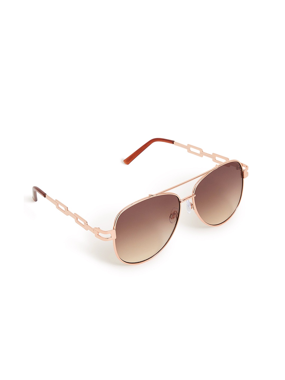 

Accessorize London Women Chain Detail Aviator Sunglasses MA-59302581001, Brown