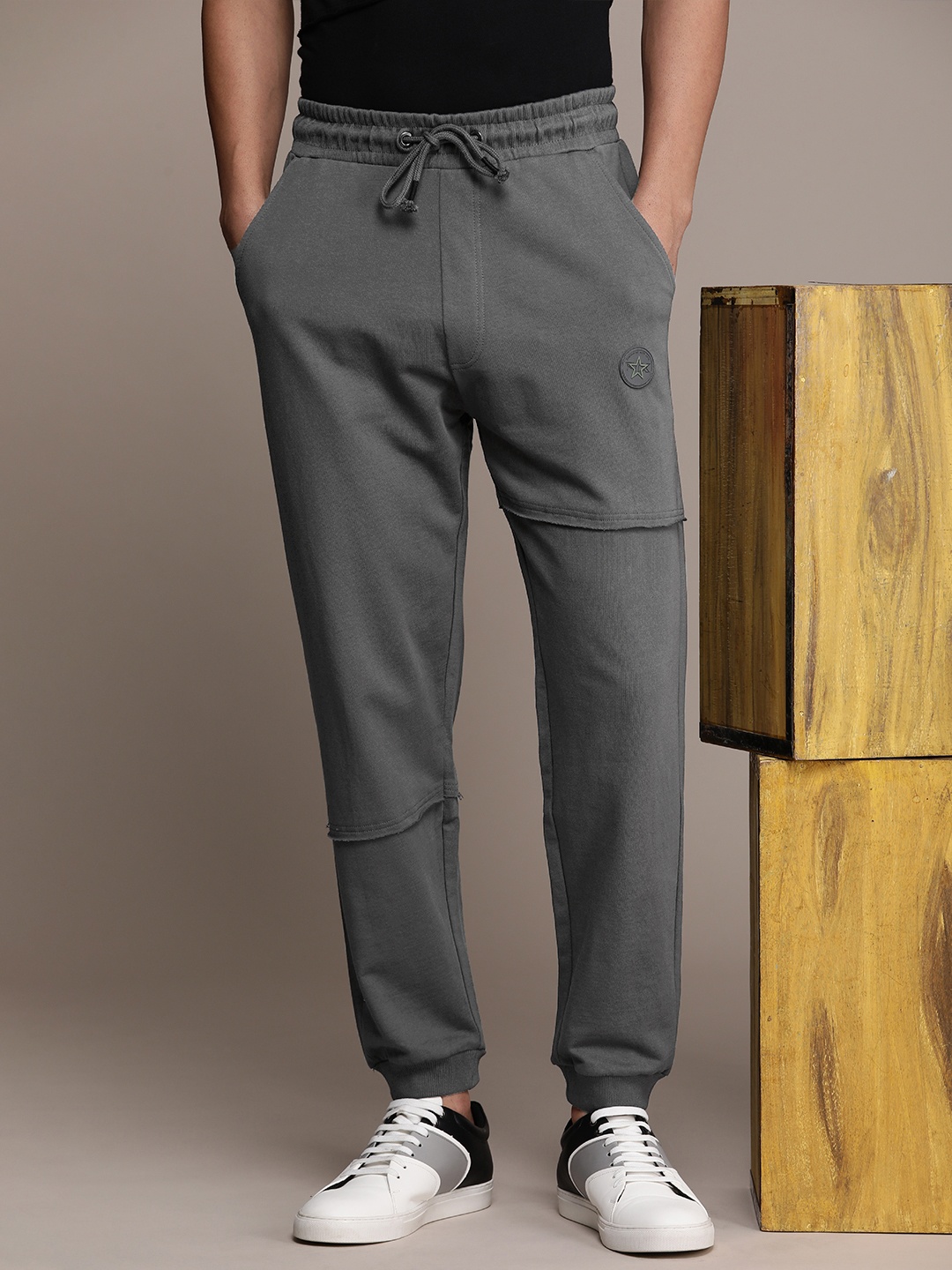 

Force IX Men Pure Cotton Joggers, Charcoal