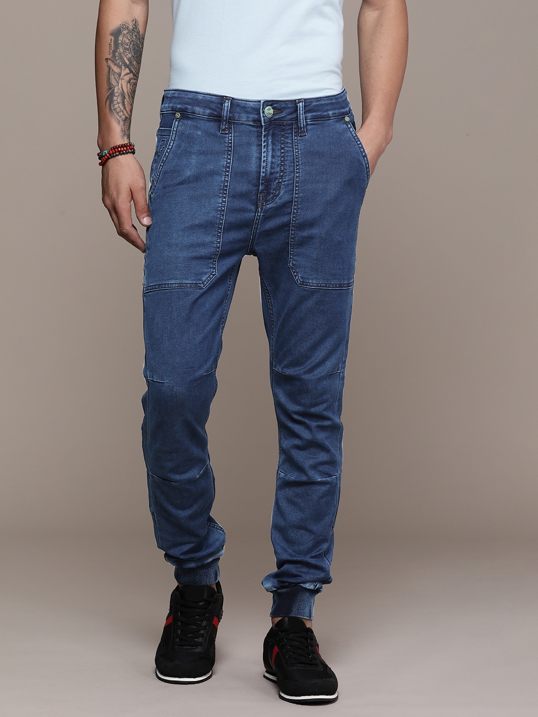 

FORCE IX Men Straight Fit Stretchable Jeans, Blue
