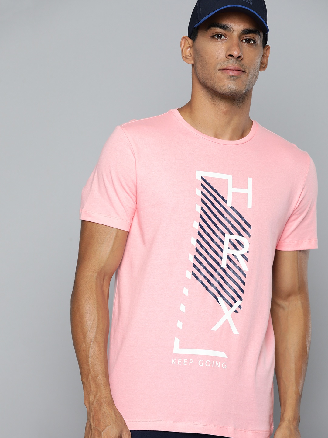 

HRX by Hrithik Roshan Men Graphic Printed T-shirt, Pink