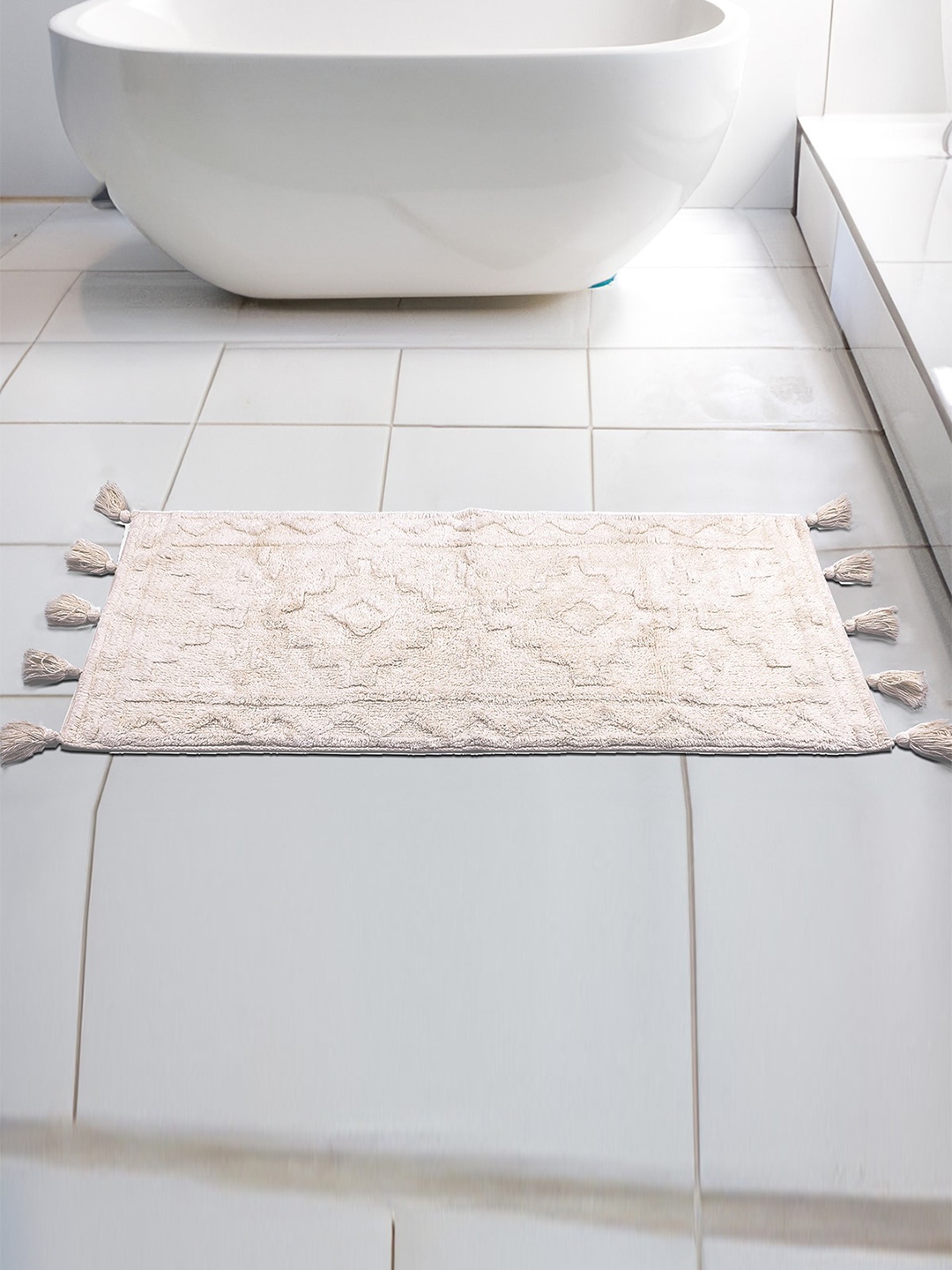 

Anko Beige Textured Pure Cotton Bath Rug