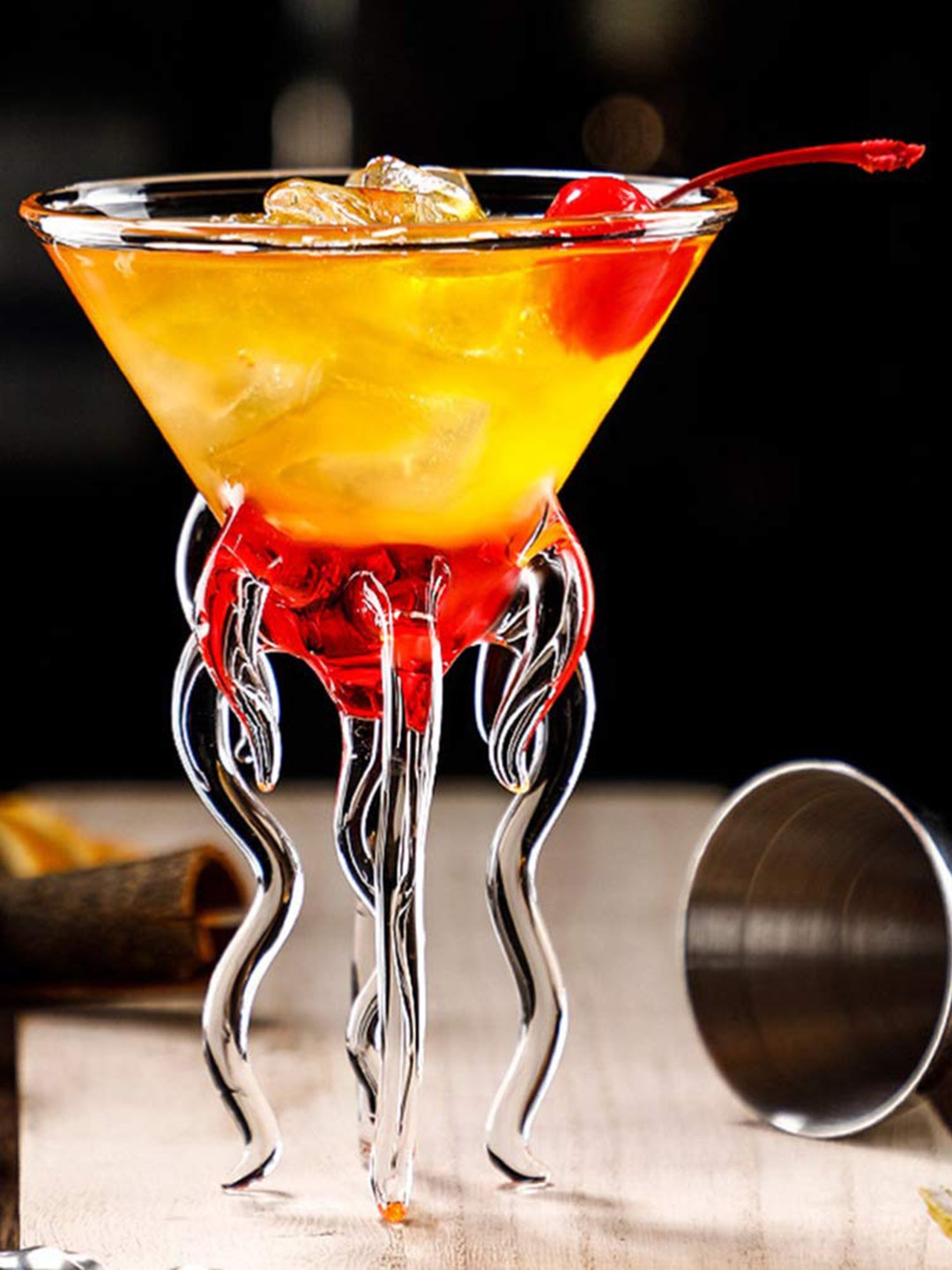 

MELBIFY Transparent Glass Octopus Cocktail Glass-250ml