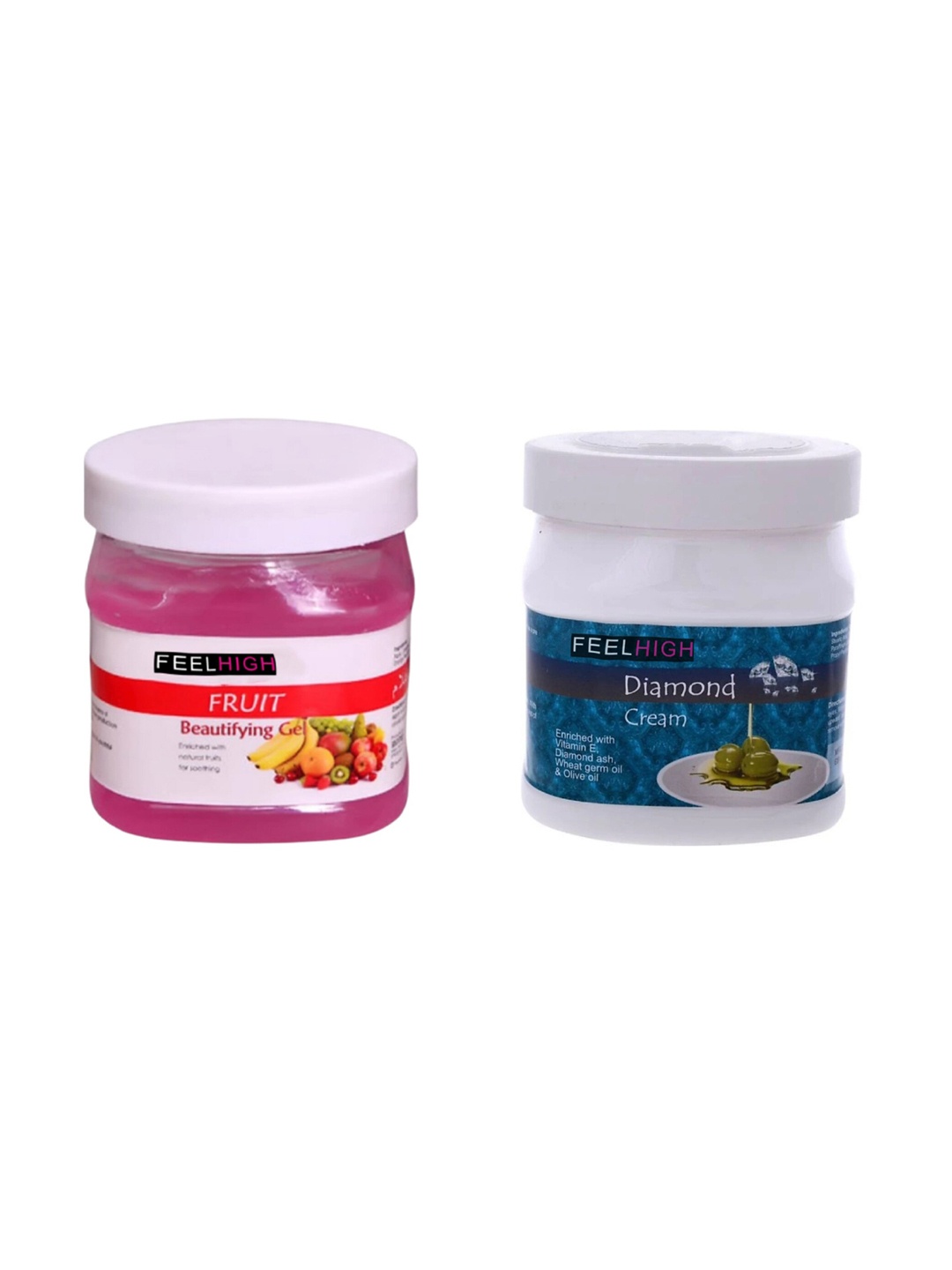 

FEELHIGH Set Of 2 Fruit Gel And Diamond Cream - 500gm + 500gm, Multi