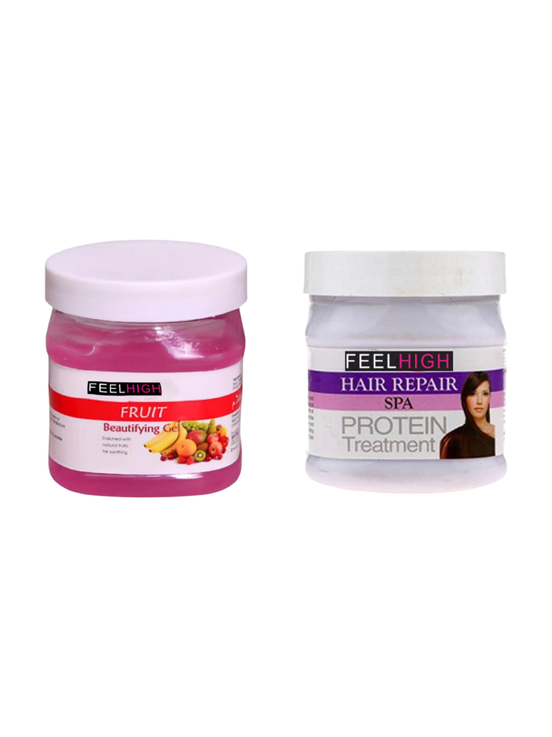 

FEELHIGH Set Of 2 Fruit Gel & Hair Spa Cream 500gm Each, Multi