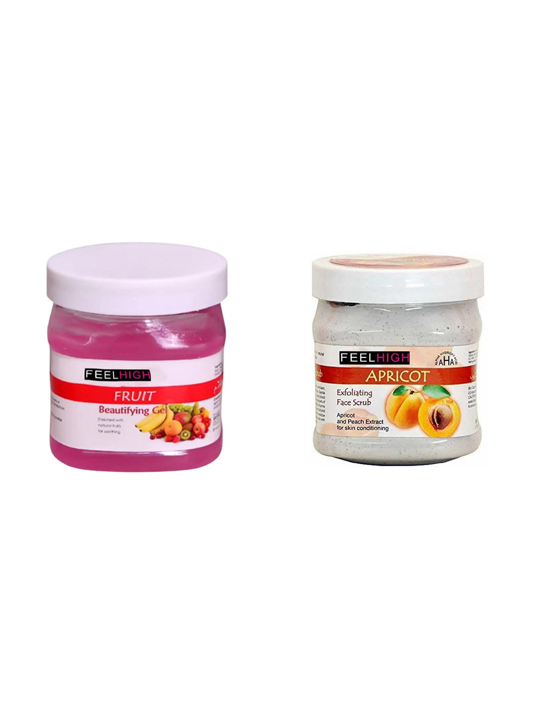 

FEELHIGH Set Of 2 Fruit Gel And Apricot Scrub - 500gm + 500gm, Multi