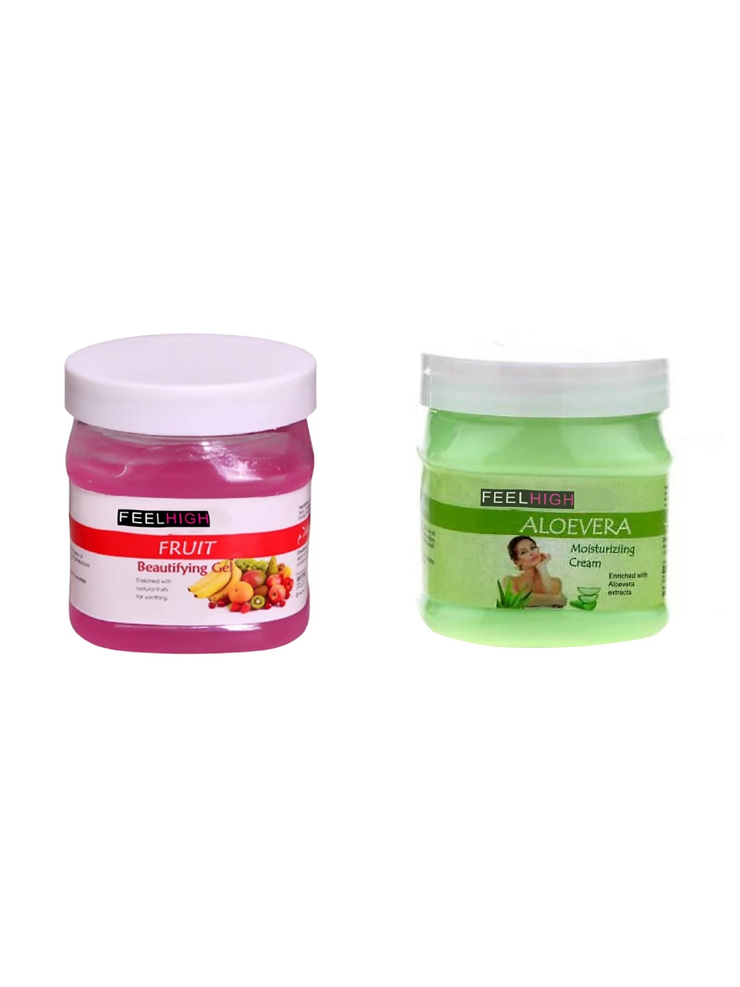 

FEELHIGH Set Of 2 Fruit Gel And Aloe Vera Cream - 500gm + 500gm, Multi