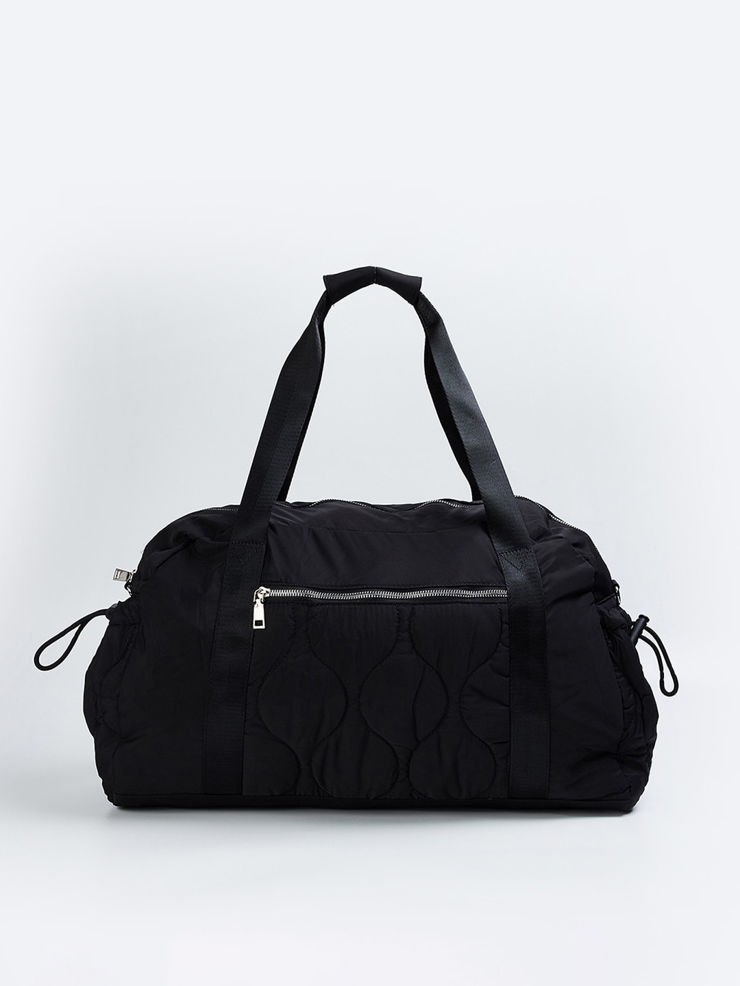 

max Women Textured Duffel Bag, Black
