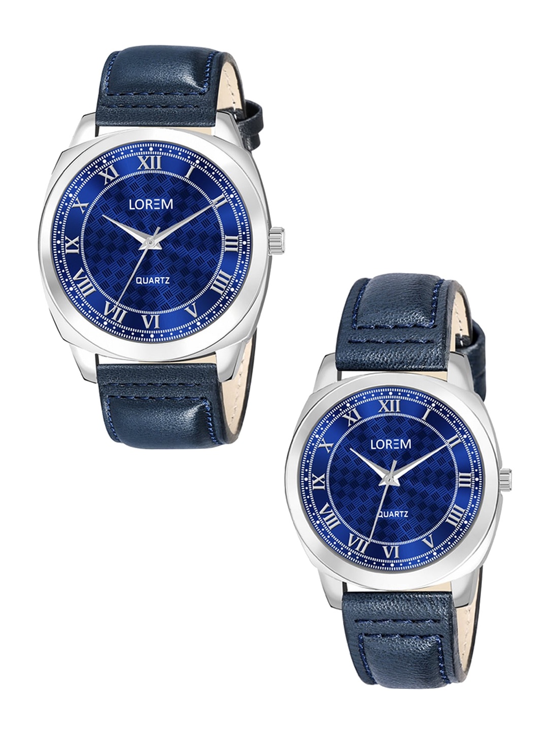 

FERRIZZO Unisex Set Of 2 Dial & Straps Analogue Couple Watch LR92-LR339-FZ, Blue