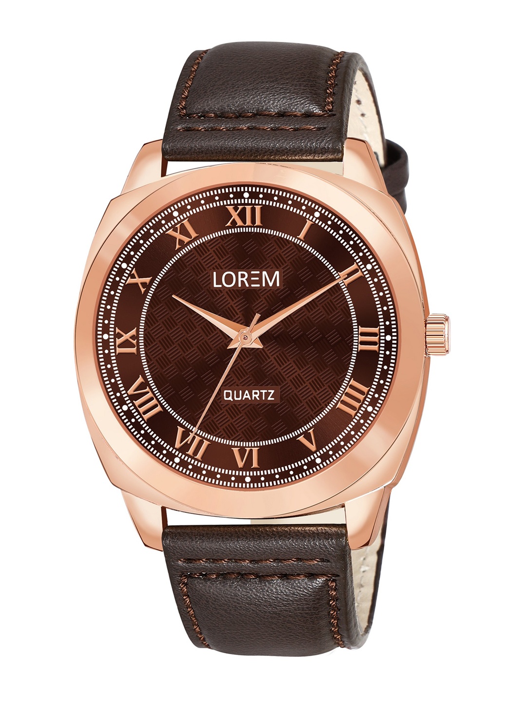 

FERRIZZO Men Textured Dial & Brown Straps Analogue Watch LR89-FZ