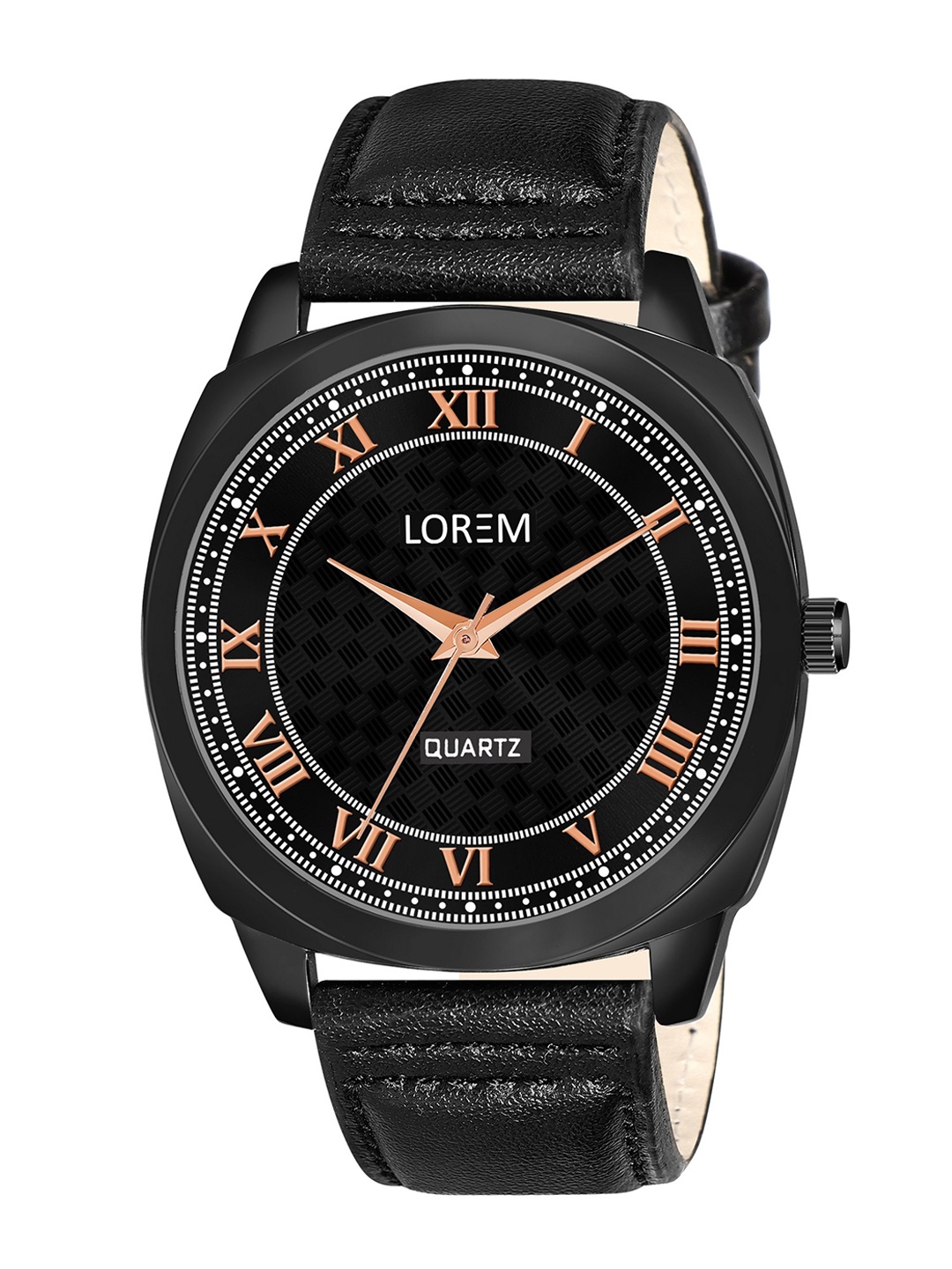 

FERRIZZO Men Textured Dial & Straps Regular Analogue Watch LR87-FZ, Black