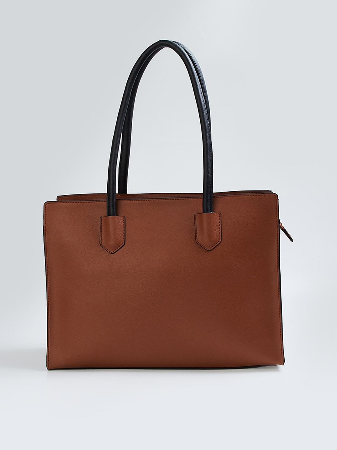 

max Structured Oversized Shoulder Bag, Brown