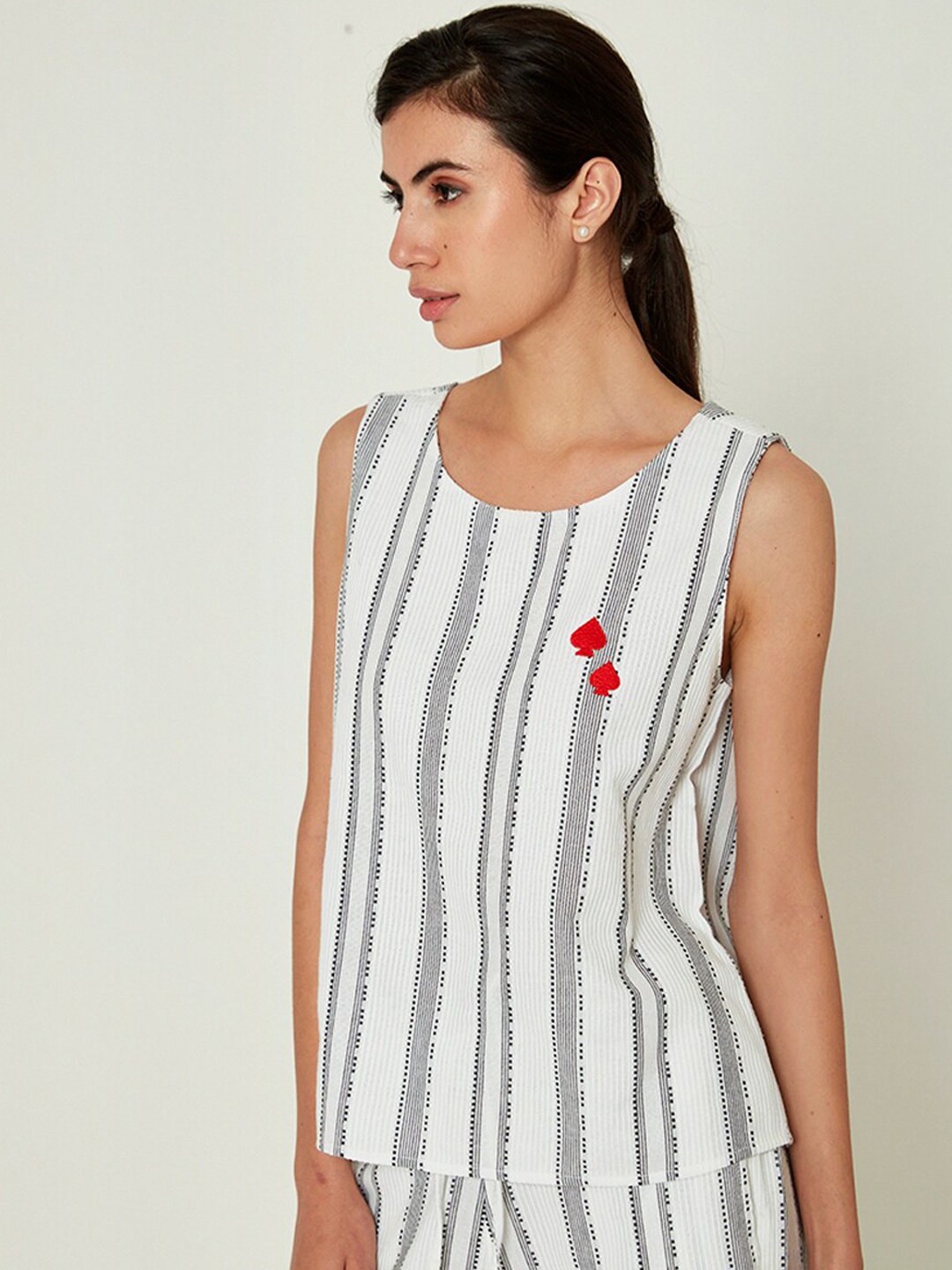 

Ancestry Striped Top With Trouser, Off white