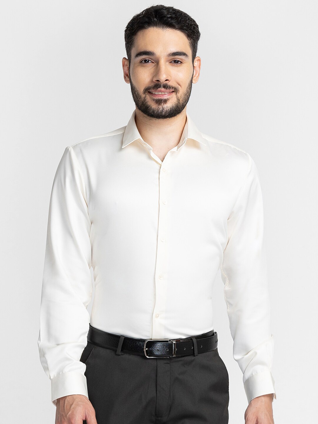 

INSPIRO Classic Fit Cotton Formal Shirt, Beige