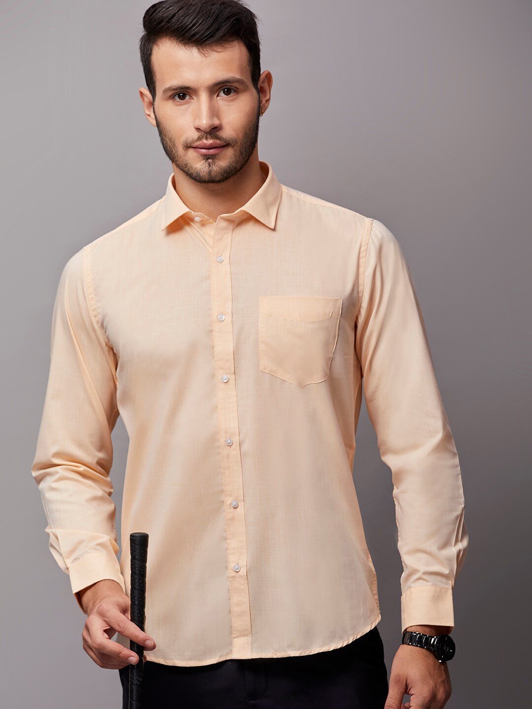 

INSPIRO Cotton Classic Opaque Formal Shirt, Orange