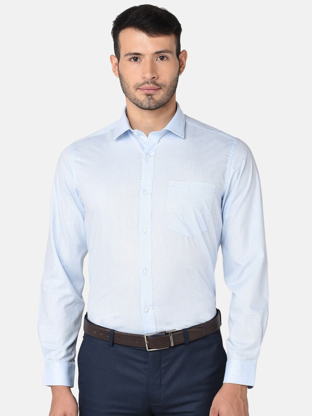 

INSPIRO Cotton Classic Opaque Formal Shirt, Blue