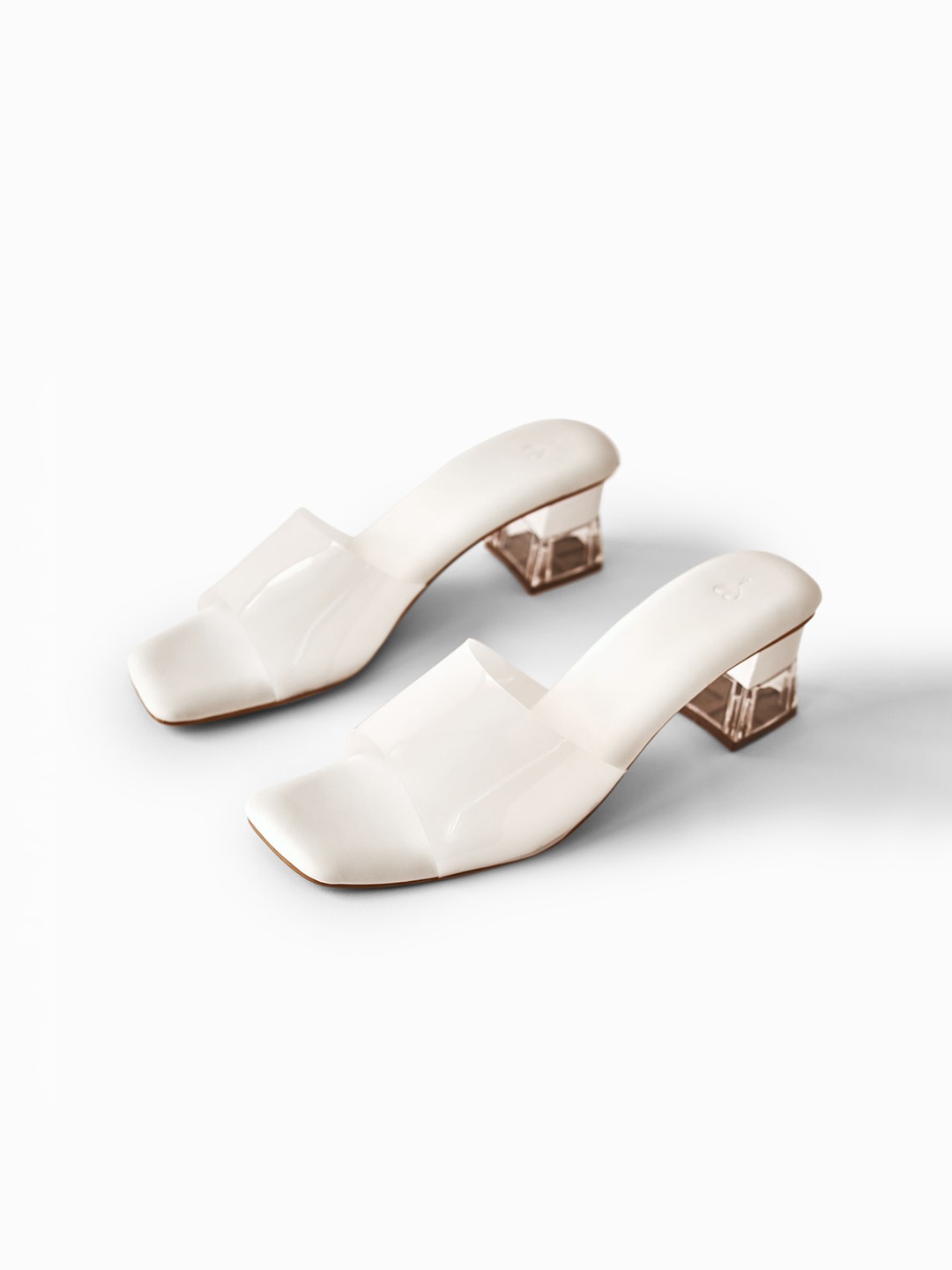 

The Label Life Open Toe Block Heels, White