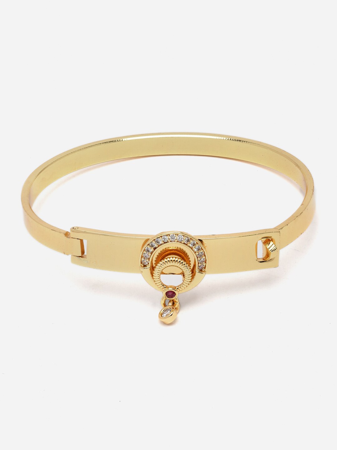 

DressBerry Gold-Plated & White American Diamond Cuff Bracelet