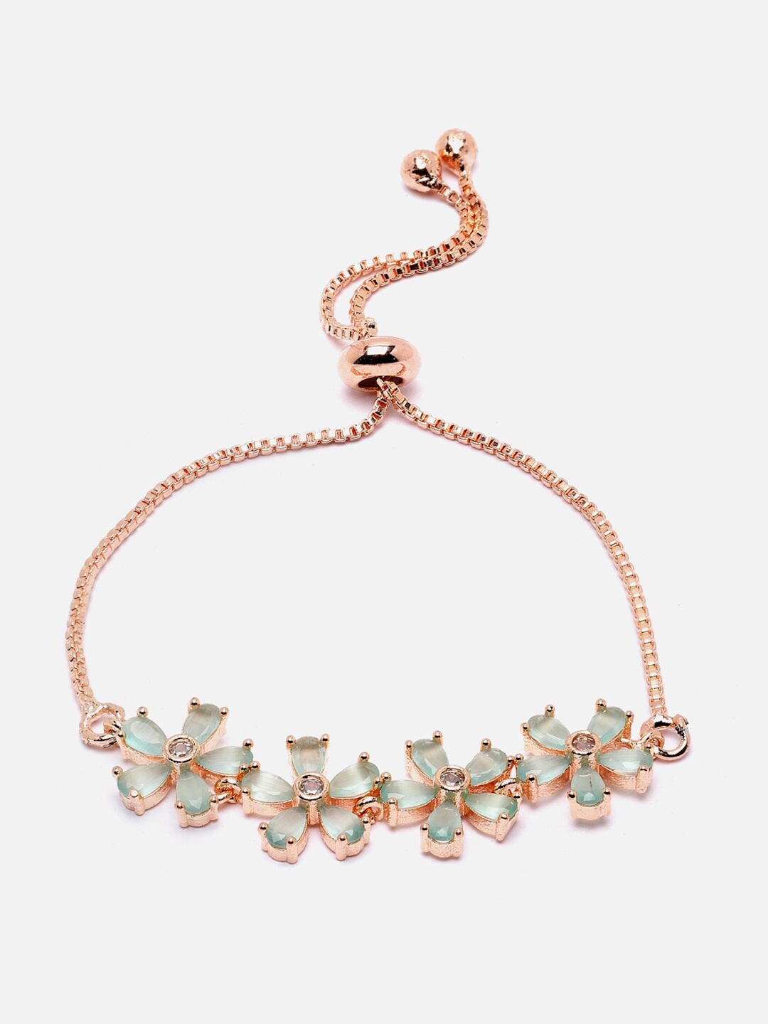 

DressBerry Rose Gold & White American Diamond Rose Gold-Plated Wraparound Bracelet