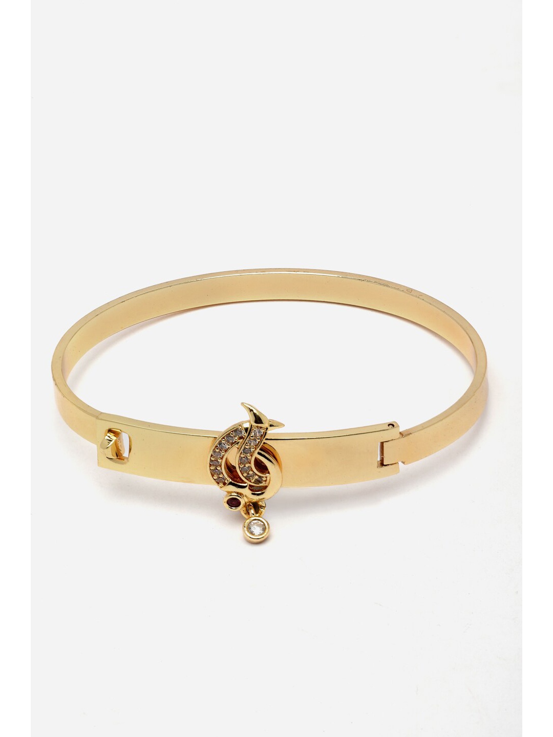 

DressBerry Women Brass American Diamond Gold-Plated Bangle-Style Bracelet