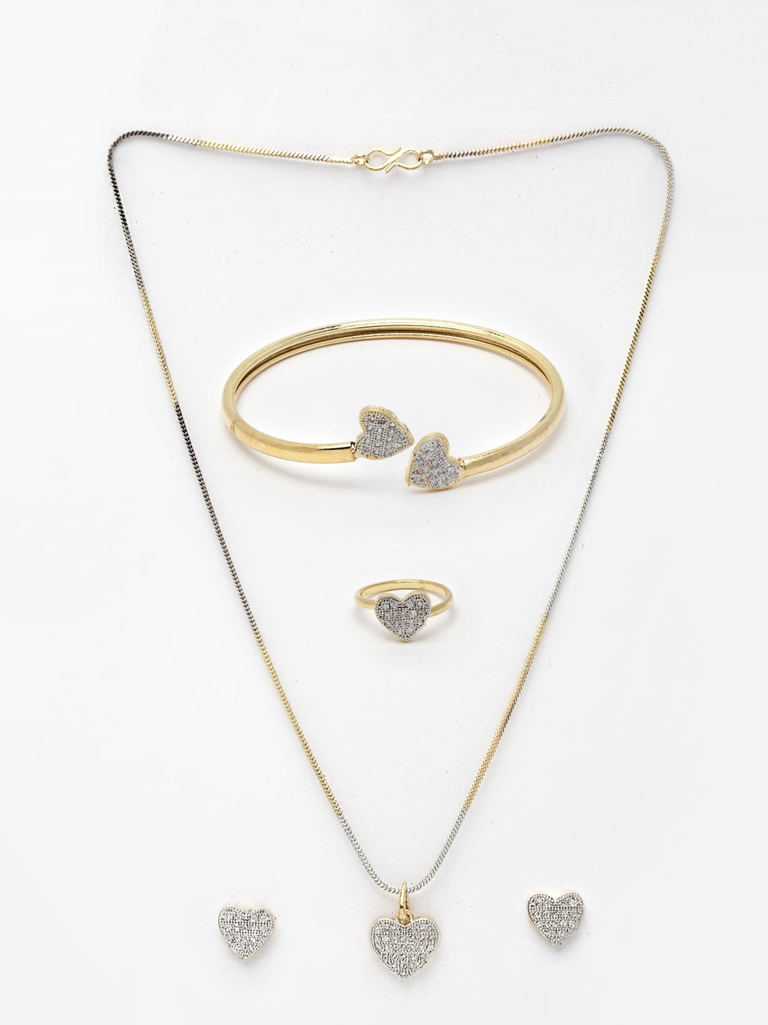 

DressBerry Gold-Plated CZ-Studded Jewellery Set