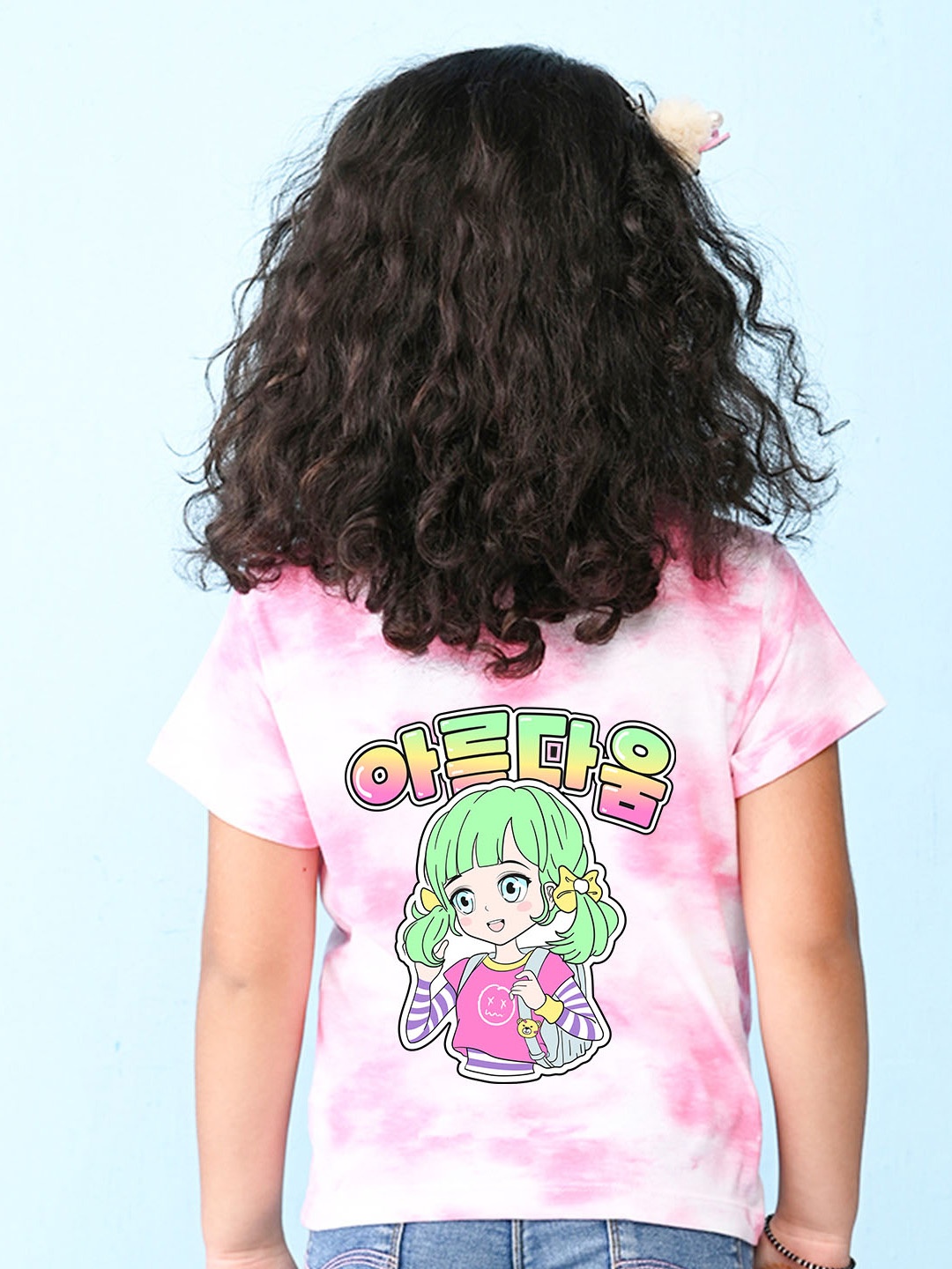 

NUSYL Girls Graphic Printed T-shirt, Pink