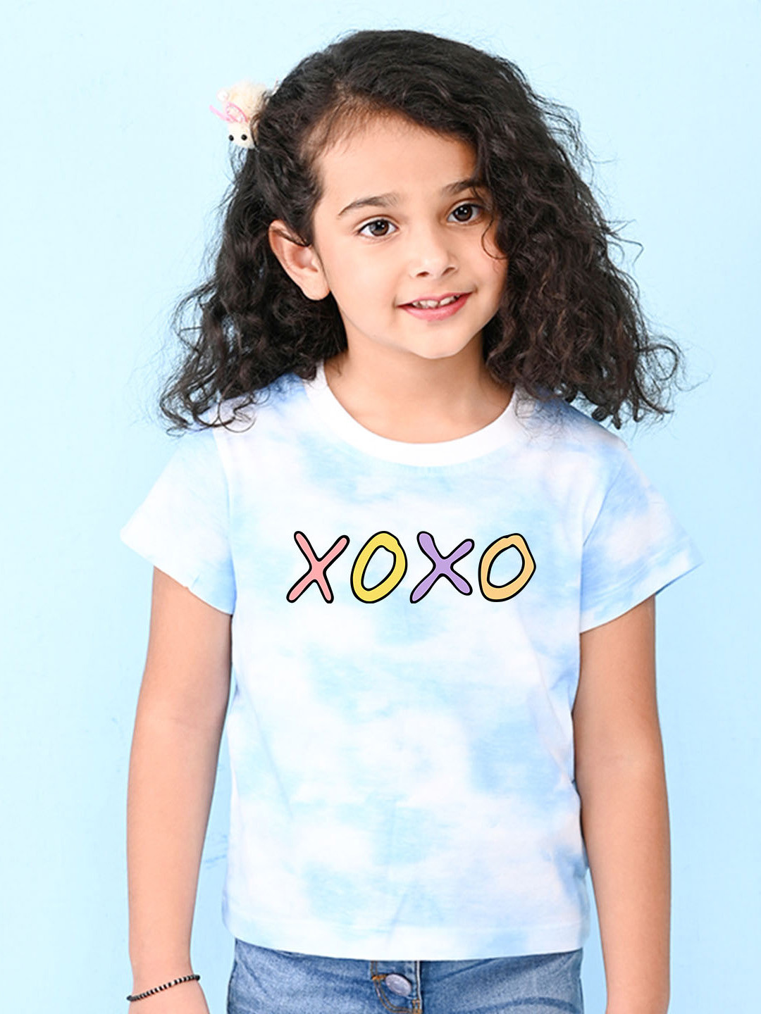 

NUSYL Tie and Dyed Round Neck Casual T-shirt, Blue