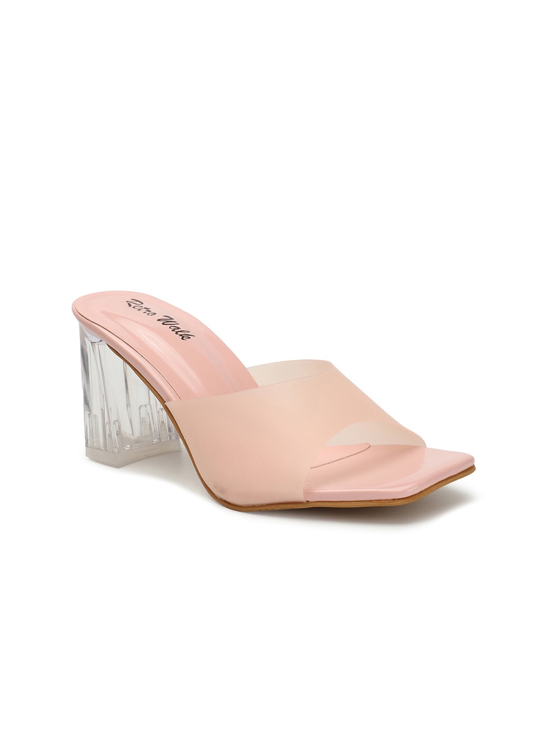 

Retro Walk Open Toe Block Heels, Pink