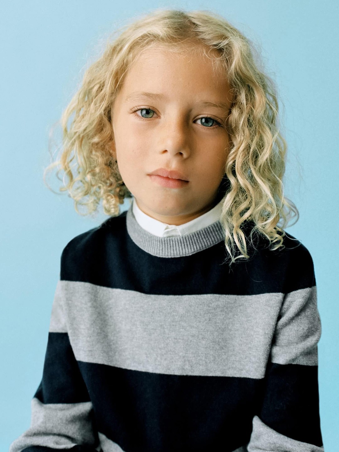 

Mango Kids Boys Horizontally Striped Knitted Pullover, Grey