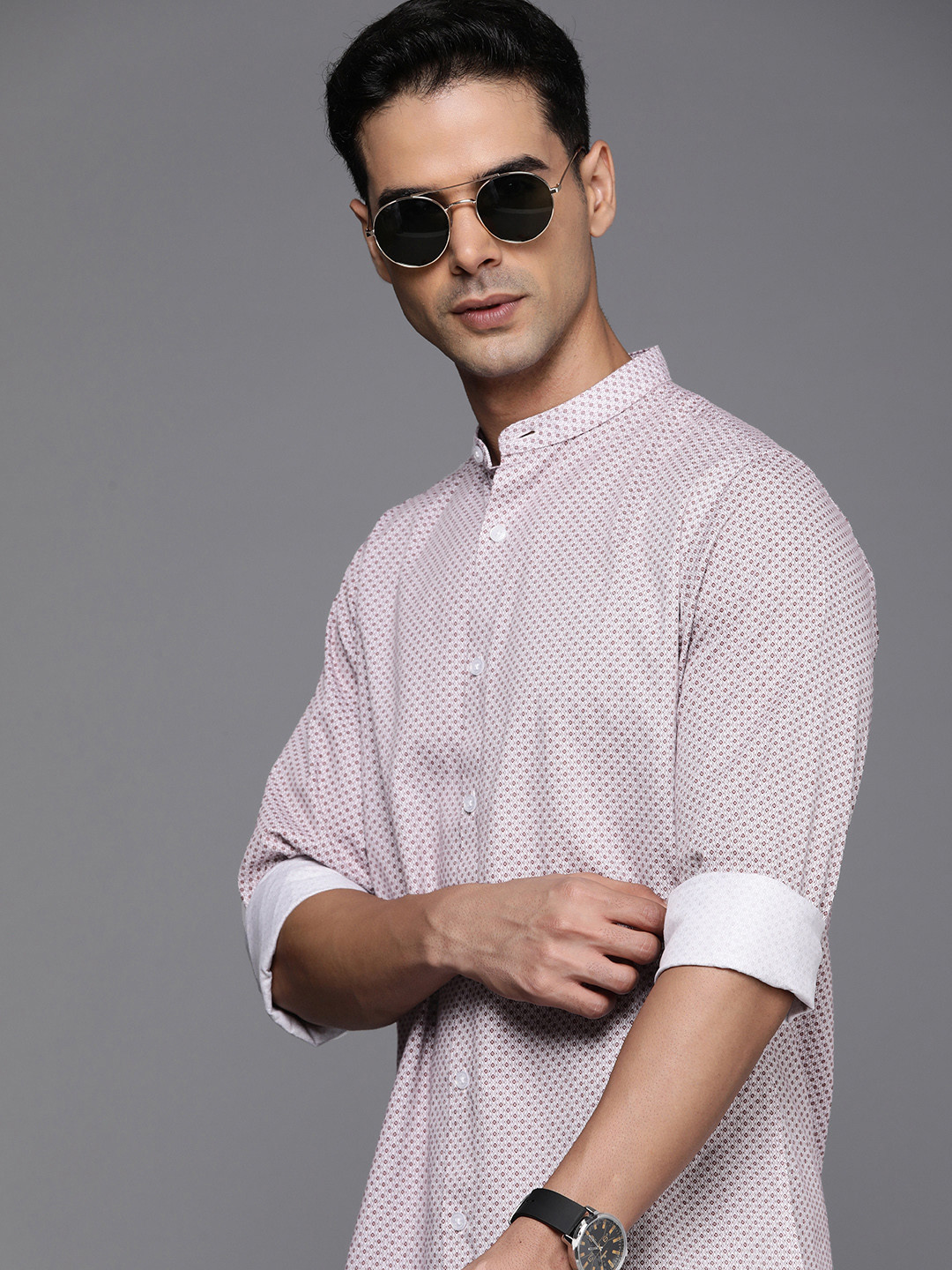 

Allen Solly Pure Cotton Sport Fit Printed Casual Shirt, Red