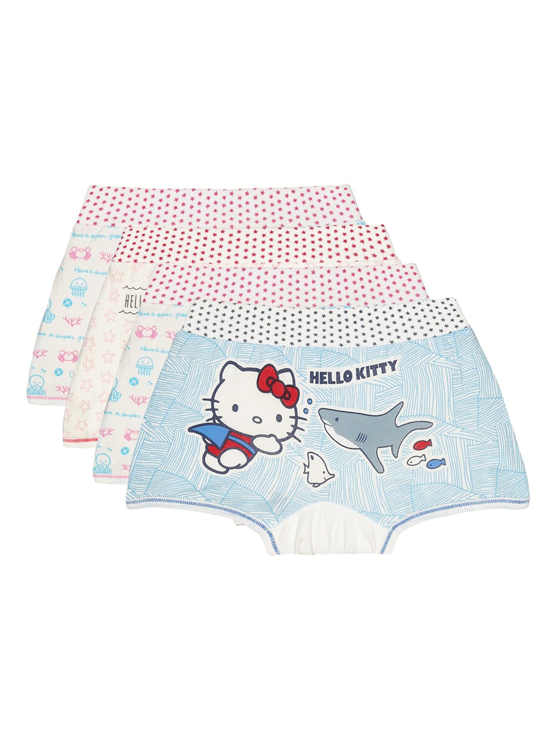 

Bodycare Kids Pack Of 4 Conversational Printed Cotton Briefs KIA8451-PK001_P4, Blue