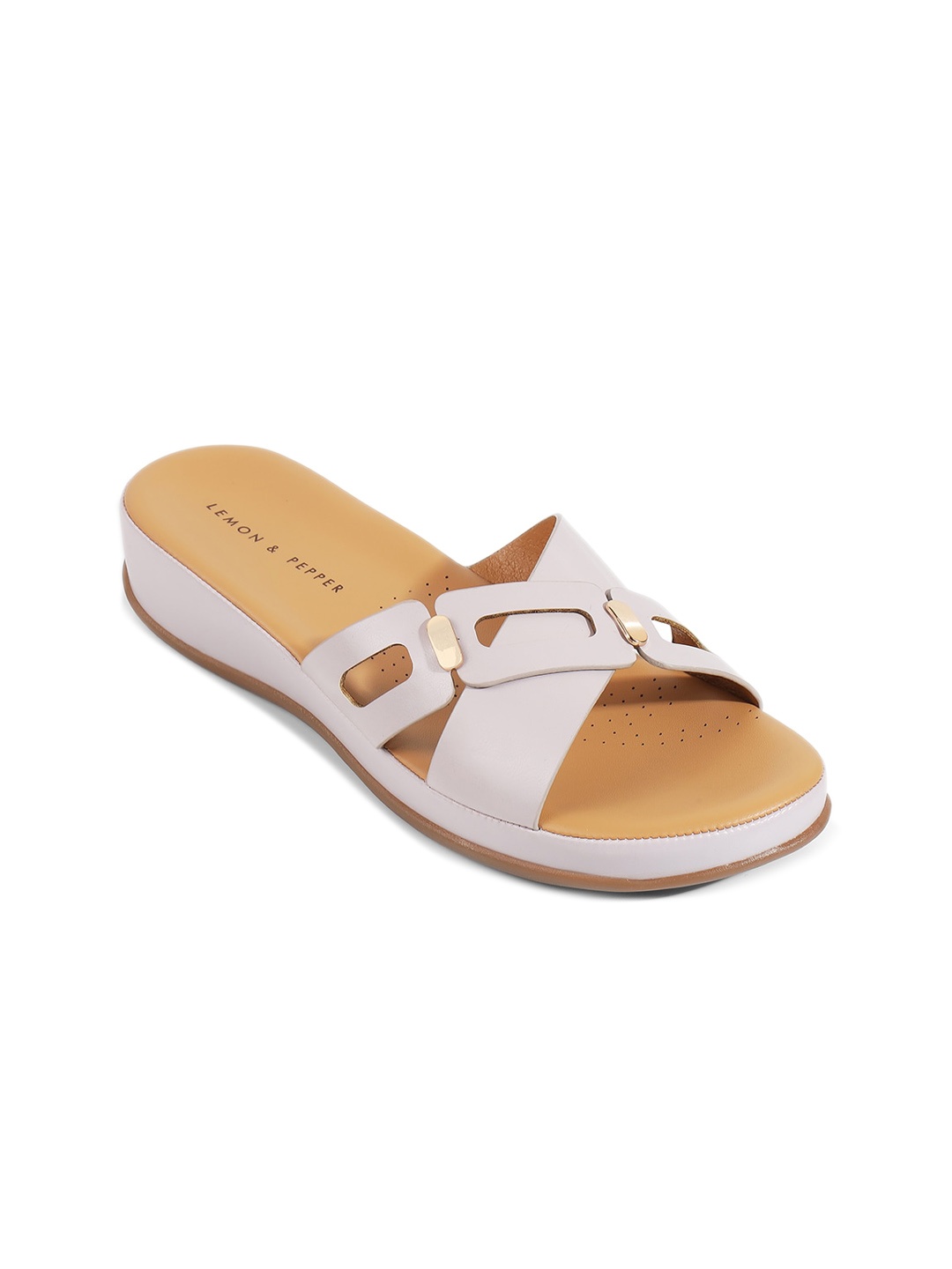 

LEMON & PEPPER Open Toe Flats, Lavender